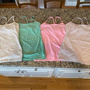 Set of Four lululemon power y tanks